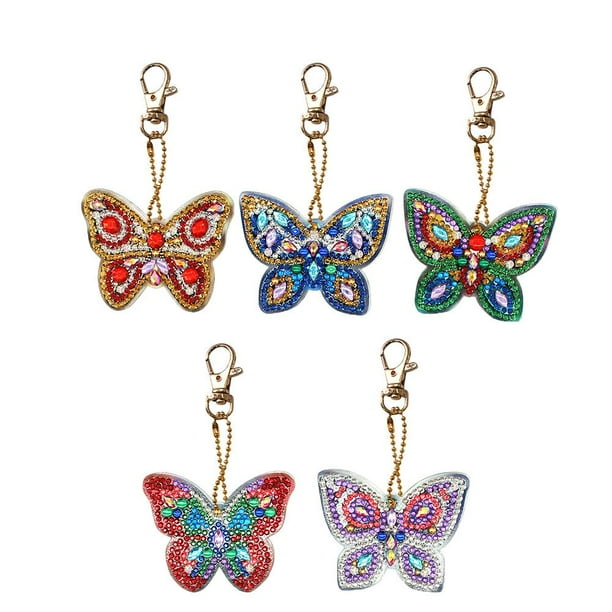 5pcs DIY jewelry Special Shaped Full Drill Diamond Shining Painting Keychain Kit 5pcs DIY jewelry Special Shaped Full Drill Diamond Shining Painting Keychain Kit